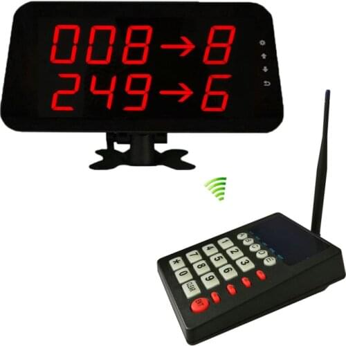 2 lines number screen with keypad Bank Restaurant Service Queue Management Digital Counter Timer Wireless Calling System