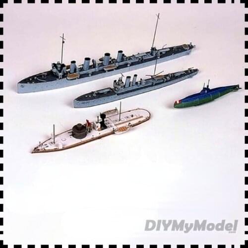 DIYMyModeI Austro Hungarian destroyer triglav and inland gunboat leitha DIY Handcraft Paper Model Kit Handmade Toy Puzzles