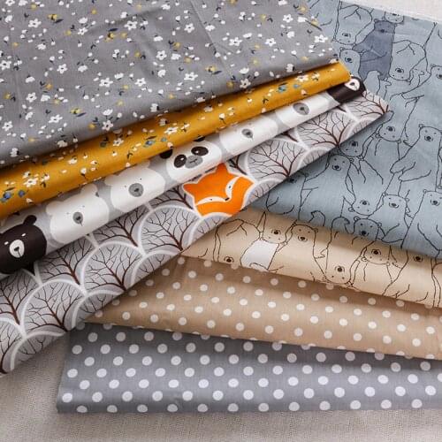 Print Cotton Patchwork Fabric For Diy Doll Clothes Sewing Material 25*25cm TJ1172