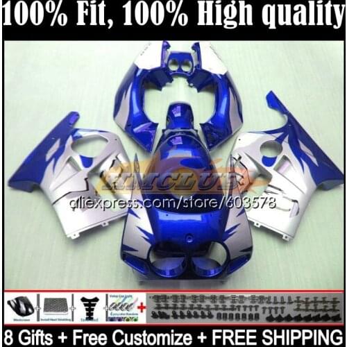 Injection Body For HONDA CBR 250RR 250CC CBR250RR 1988 1989 40CL.140 CBR 250 RR CC MC19 CBR250 RR 88 89 OEM Fairings blue silver