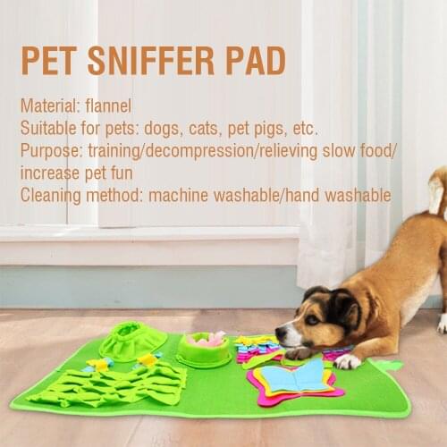 Pet Sniffing Mat Washable Dog Cat Smell Training Pad Consume Energy Puzzle Pet Toys Puppy Dog Release Stress Training Blanket