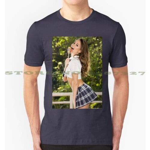 Riley Reid - School Uniform Summer Funny T Shirt For Men Women Riley Reid Reid Sexy Brunette Brazzer Star O Hot Babe Lolly