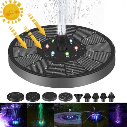Mini Water Fountain Pool Pond Waterfall Fountain Garden Decoration Outdoor Bird Bath Solar Powered Floating Water