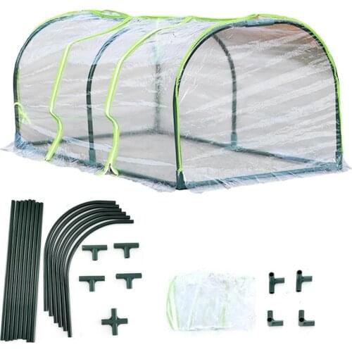 Mini Tunnel Greenhouse, 120 x 60 x 50cm Portable Garden Greenhouse Cover Grow House TentGarden Windproof Cover With Frame