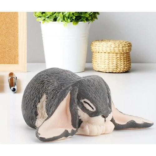 Animal Model Realistic Form Collectible Solid Simulation Rabbit Model Figure for Desktop Decoration Kid Crafts Toy Gifts