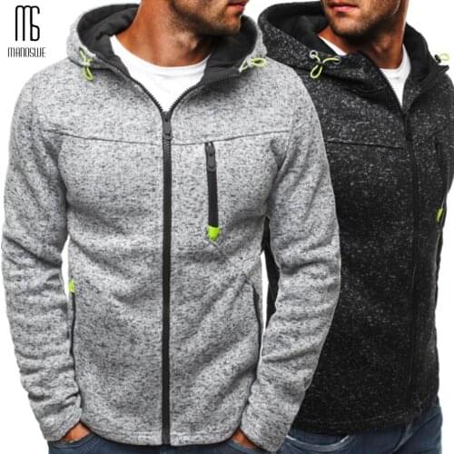 2020Manoswe Men Sports Casual Wear Zipper COPINE Fashion Tide Jacquard Hoodies Fleece Jacket Fall Sweatshirts Autumn Winter Coat