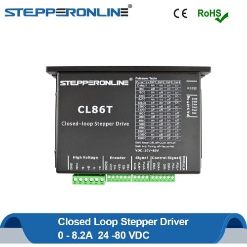 Nema34 Closed Loop Stepper Motor Driver 2 phase 0~8.2A 24~80VDC Stepper Driver CL86T for CNC Engraving Milling Machine