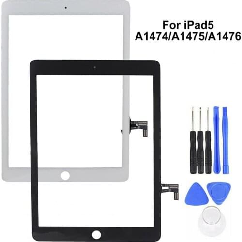 New Wear-resistant Outer Touch Screen Digitizer Front Glass Display Touch Panel Replacement Tool Kit Tablet Accessory for iPad 5