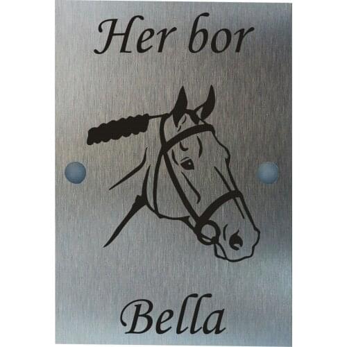 Customized Horse Plaque Personalised Stable House Name Door Aluminum-plastic Composite Board Plaque Silver Gold