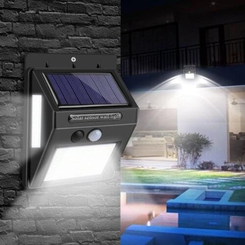 Solar LED Street Light for Home Garden Fence PIR Motion Sensor Detection Wall Lamp 20-100 LEDs Waterproof Solar Lamp Emergency