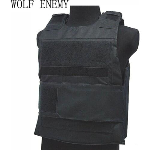 Security Guard Anti-Stab Tactical Vest with two Foam Plate Military Miniature Hunting Vests adjustable shoulder straps
