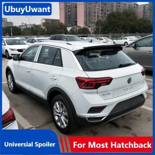 UBUYUWANT High Quality ABS Plastic Car Tail Trunk Lip Wing Decoration Universal Rear Roof Spoiler For VW T-ROC 2018 2019 2020