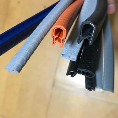 3 Meters Black U Shaped Profiles PVC Edge Trim Auto Door Seal Strip Car Door Window Truck Noise Proof Auto Door Edge Guard