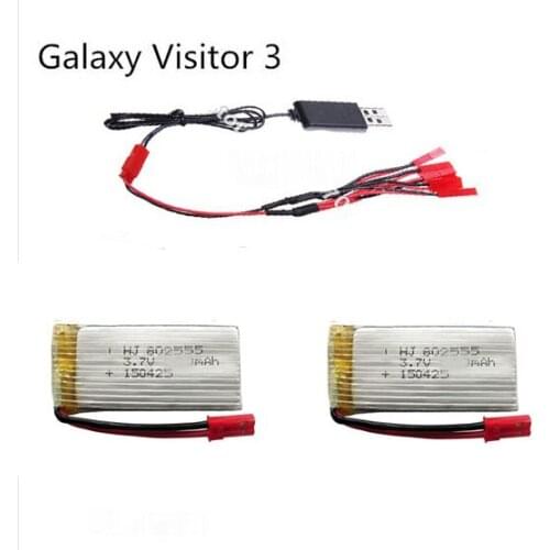 Nine Eagles Galaxy Visitor 3 Quadcopter Drone Spare Parts 3.7V 1000mah Li-Po Battery + 5 in 1 USB charge