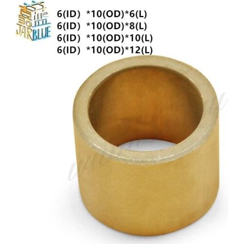 20pcs M6 Copper brass bushing guide sleeve Precision Oil bearing