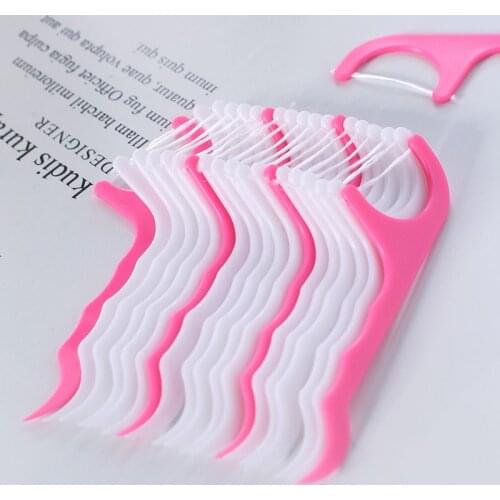 100 Pcs/Lot Disposable Dental Flosser Interdental Brush Teeth Stick Toothpicks Floss Pick Oral Gum Teeth Cleaning Care