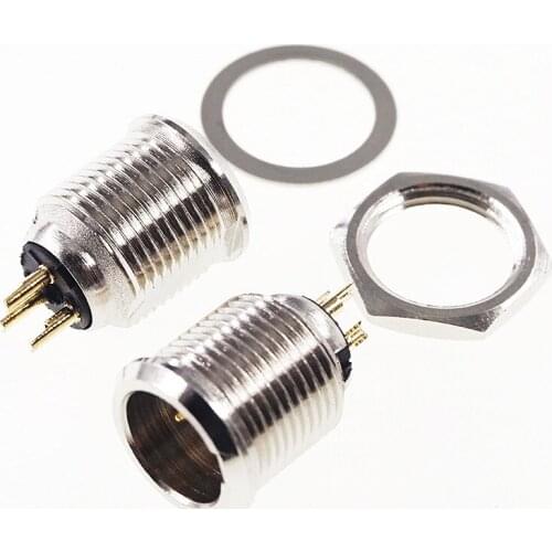 200 pcs 3 position Mini XLR connector Panel Mount Receptacle Male Pins 3 Pin circular Connector straight Solder PCB