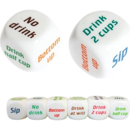 8PCS Drinking Wine Mora English Dice Games Gambling Adult Sex Game Lovers Bar Party Pub Drink Decider Fun Toy