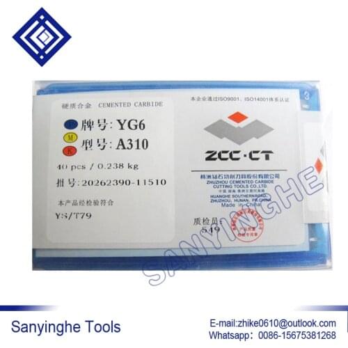 A310 YG6 / YG8 / YW1 / YW2 / YT5 / YT14 / YT15 CNC carbide welding inserts brazed insert (40pcs/lots )