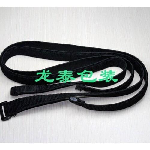 Free shipping 2pcs 2.5cm x 250cm nylon self adhesive elastic strap tapes with plastic buckle sticky Hook Loop cable ties