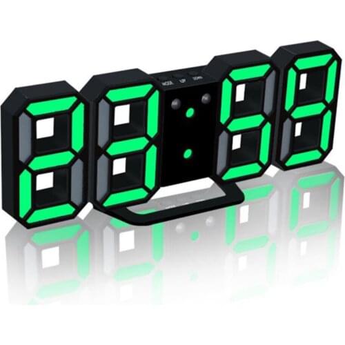3D LED Digital Alarm Clocks Wall Hanging Watch Snooze Function Table Clock Calendar Thermometer Display Office Electronic Watch