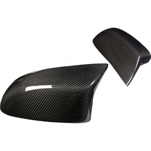 Real Carbon Fiber Side Rearview Mirror Cover Trim Fit For BMW X5M X6M F85 F83F86 2014-2019