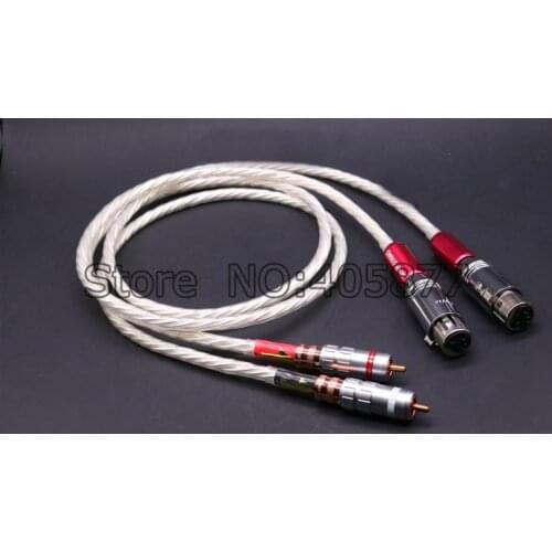 Hi-End Odin Silver Plated RCA TO XLR Plug Audio Interconnect Cable 1M