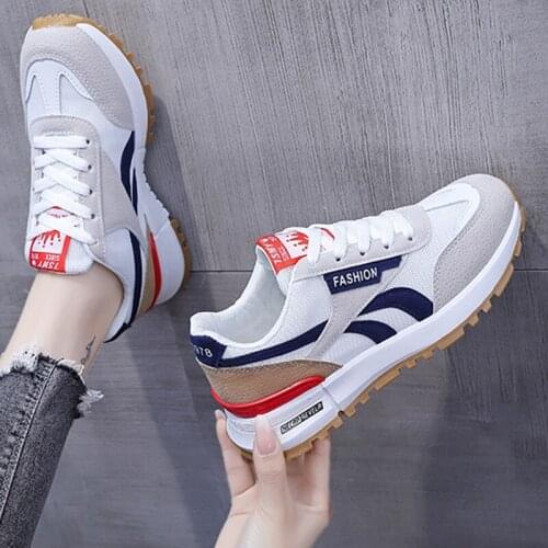 Fashion Casual Sneakers Women Shoes Tenis Feminino Platform Vulcanized Shoes White Black Breathable Running Sports Shoes 2021