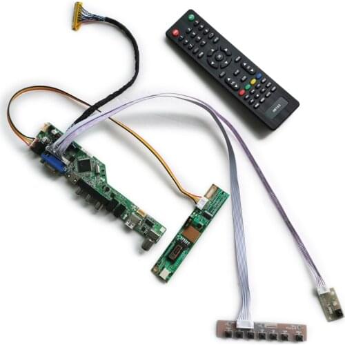 LVDS 30-Pin 1280*800 LCD display universal drive board DIY kit VGA+USB 1CCFL For QD15TL07/QD15TL09/QD14TL01/QD14TL02 screen