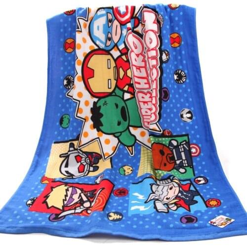 Disney MARVEL hero collection gauze bath towel cotton adult cartoon super soft water-absorbing quick-drying bath towel 70x140cm