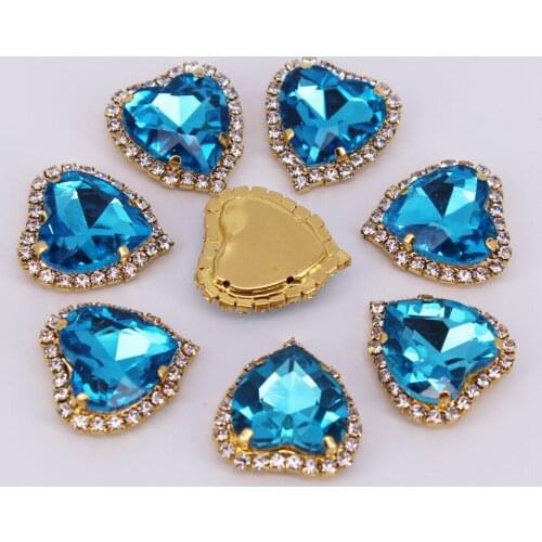 20pcs/lot Heart Shape Rhinestone Button Metal Brooch Button Diamond Flatback Embellishment for Wedding Hair Ribbon Craft Decor