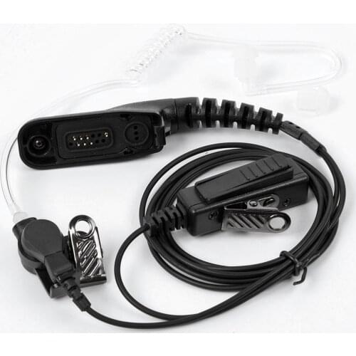 Metal+Plastic Headset Black Earpiece PTT Replace For Motorola APX8000/7000/6000 XPR6550/6500/6300 Radio Extra
