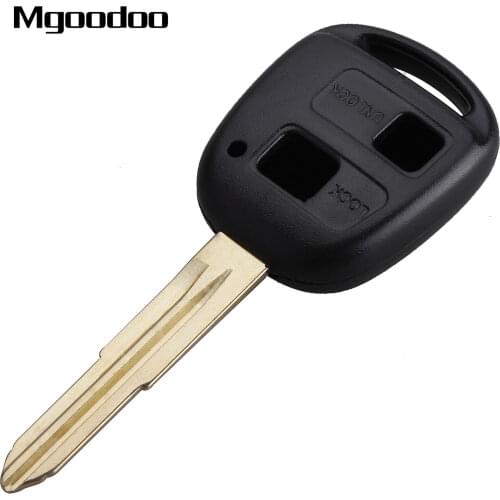 Mgoodoo 2 Button Car Folding Flip Car Key Shell Case For Toyota Yaris Avalon Camry RAV4 Corolla Echo Uncut Blade Replacement Fob