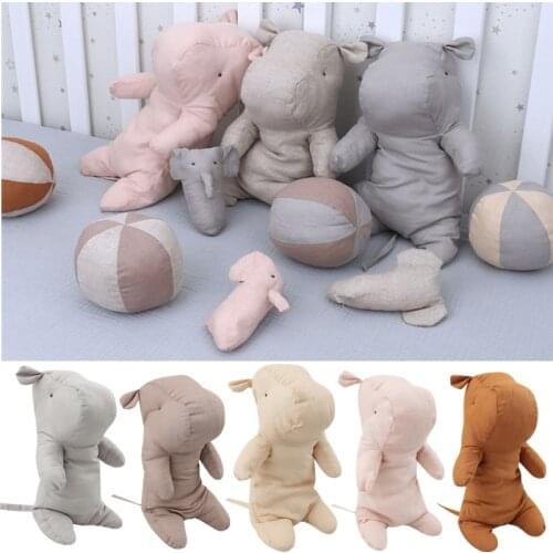 Cartoon Hippo Plush Toy kawaii Baby Stuffed Dolls Soft Cotton Newborn Sleeping Appease Toy for Girls Boys Kids Birthday Gift