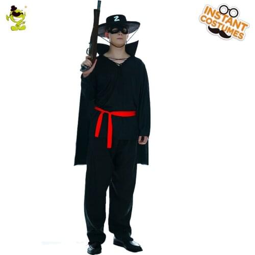 Popular Bandit Hero Costume Cosplay Halloween Party With Red Belt Handsome Man For Party Role Play Costumes