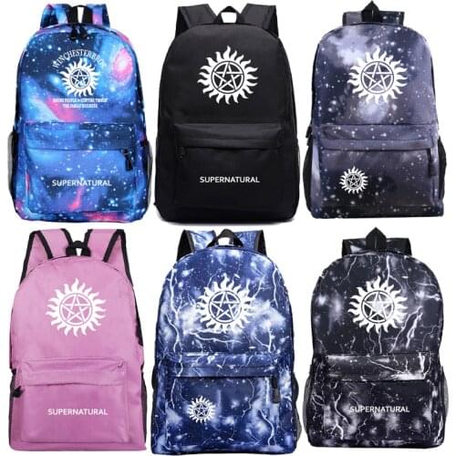 Mochila Supernatural Backpack For Women Men Travel Knapsack Boys Girls Schoolbags Fashion Laptop Bagpack Rucksack Teens Book Bag