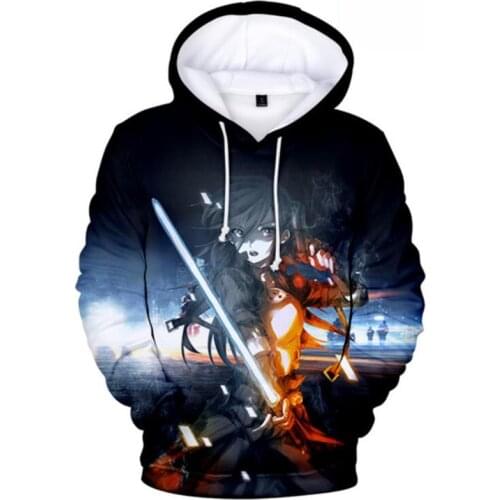 3D SAO Mens Sweatshirt Sword Art Online Mens Girls Hooded Sweatshirt Women Boys Fashion Casual Ladies Hot Selling Anime Hoodie