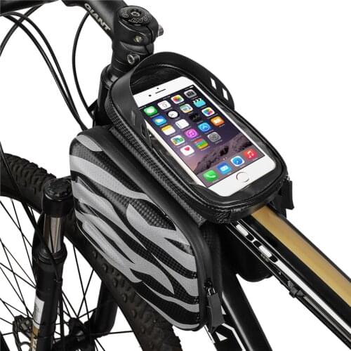 Waterproof Bicycle Bags EVA Screen Touch 6.2" Mobile Phone Front Top Tube Bag bike High Capacity Pannier Reflective Cycling Bags
