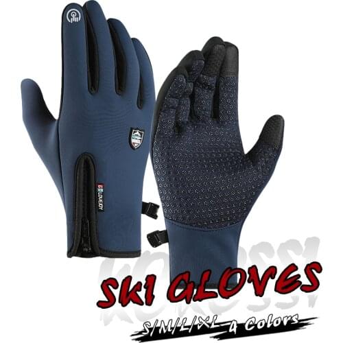 KoKossi Waterproof Winter Warmth Ski Gloves Three-finger Touch Screen Senstive Outdoor Snowboard Windproof Soft Skiing Gloves