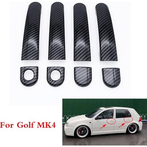 1 Set for Volkswagen Golf 4 Jetta4 MK4 Passat B5 Car Exterior Door Handle Chrome Protector Cover Trim ABS Car Decor Accessories