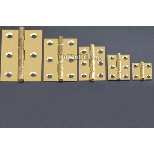 High Quality 10PCS Pure Brass Cabinet Hinges Furniture Accessories Mini Cabinet Drawer Butt Hinge Furniture Fittings For Cabinet