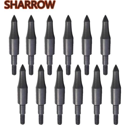 12/24Pcs 150 Gr Archery Field Target Points Steel Arrowhead Screw in Practice Point Arrow Tips For Hunting Shooting Accessories