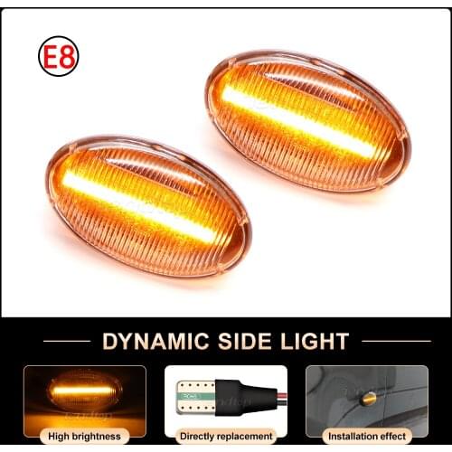 2Pcs For Mercedes-Benz Smart 450 W452 Vito W639 W447 W168 W415 Dynamic LED Turn Signal Lights Side Marker Repeater Lamp