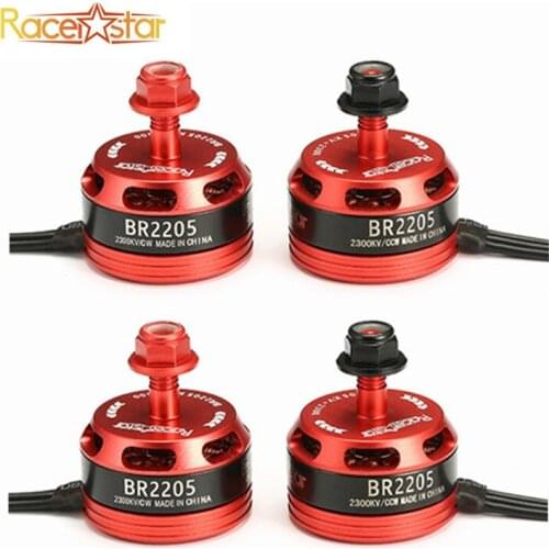 Hot New 4pcs Racerstar 2205 BR2205 2300KV 2-4S Brushless Motor 2 CW & 2 CCW For QAV250 ZMR250 260 RC Racing Quadcopter Drone