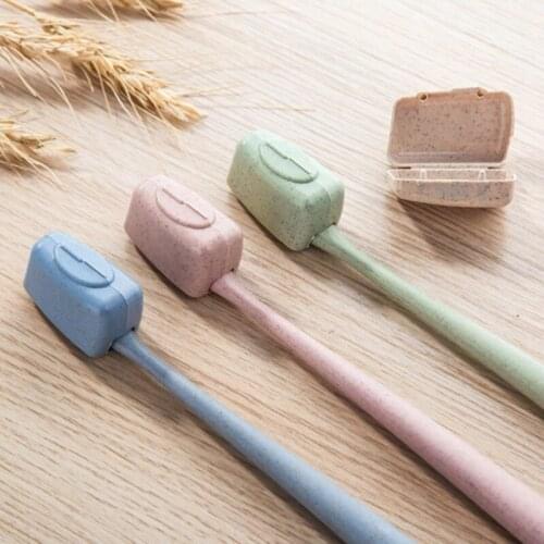4Pcs/set Dust-proof Toothbrush Cap Case Wheat Straw Portable outdoor Travel Tooth Brush Cover Holder Headgear Cleaner Brush Cap