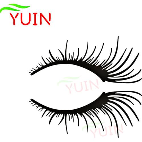 Cars Styling 2 X Funny Eyelashes Car Sticker Cute Fashion PVC Cartoon Body Trunk Decoration Decal Waterproof Sunscreen Decals