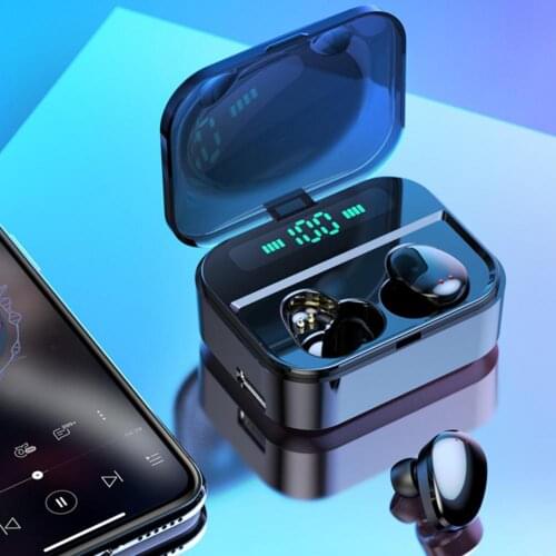 Bluelans TWS Bluetooth-Compatible Music Headset Noise Reduction Waterproof ABS Wireless Sports Headphone