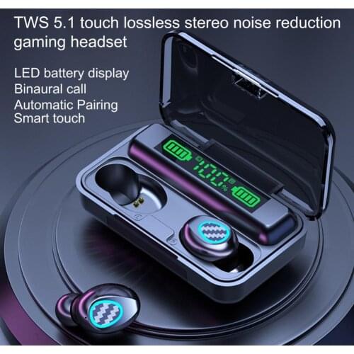 Bluetooth 5.1 Wireless Earphones Smart-Touch Control Noise Reduction Headphones Waterproof Sports Headset for Android iOS Phone