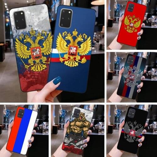 Russian Flag National Emblem Phone Case For Samsung Galaxy S21 Plus Ultra S20 FE M11 S8 S9 plus S10 5G lite 2020