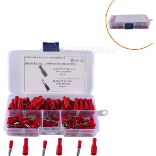 Bullet Terminal Cold Pressed Male Female Butt Joint Butt Joint Terminal End Insulated Butt Joint Terminal